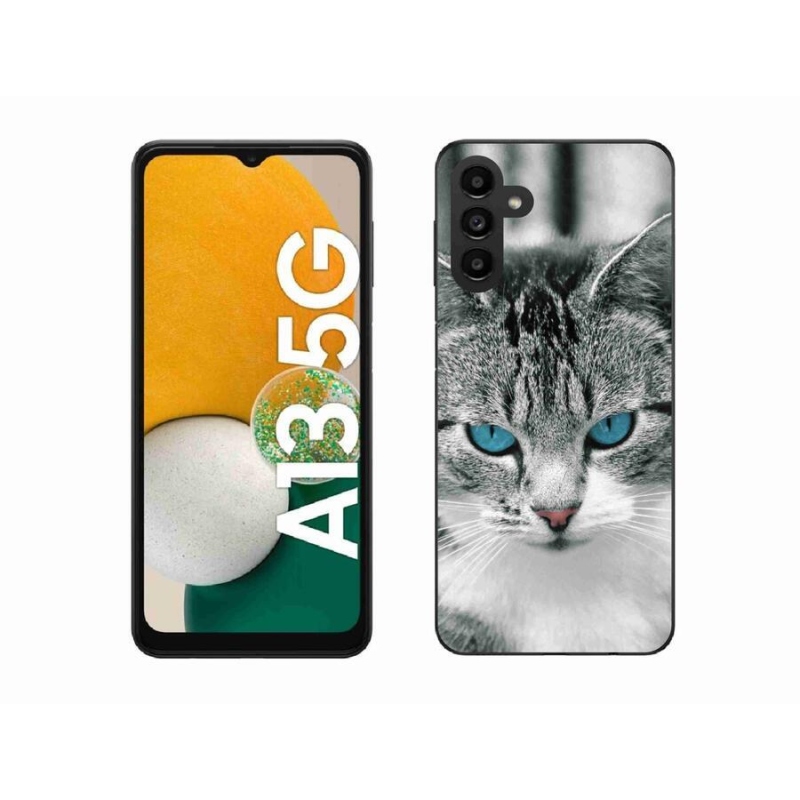 Gelový kryt mmCase na mobil Samsung Galaxy A13 5G - kočičí pohled 1