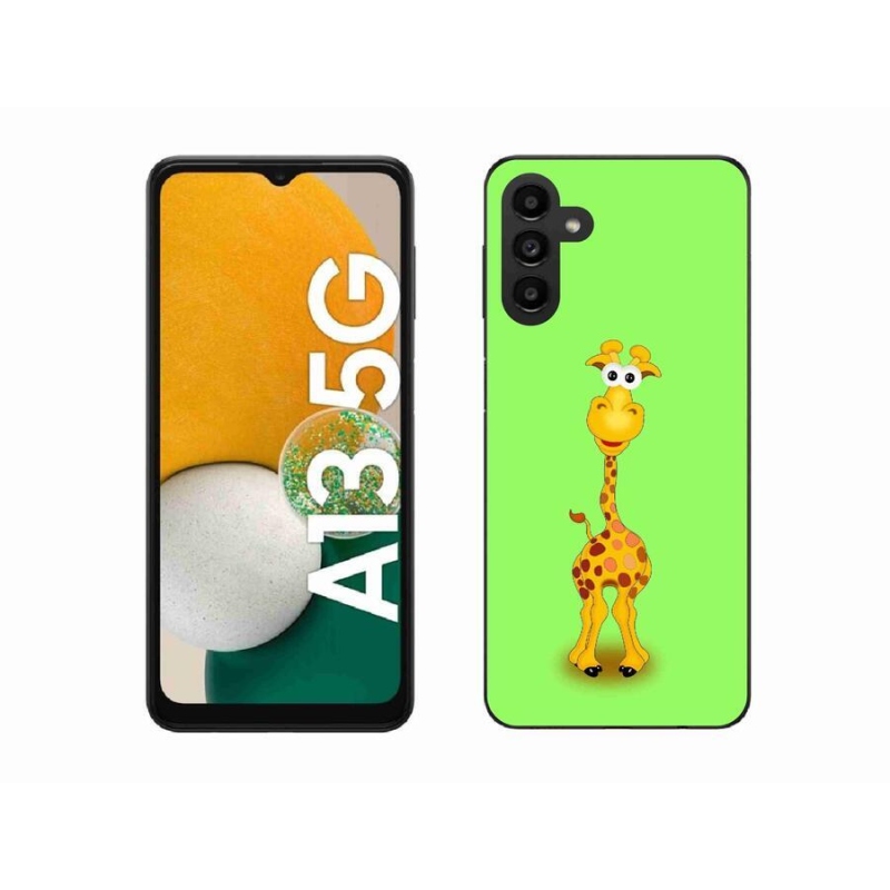 Gelový kryt mmCase na mobil Samsung Galaxy A13 5G - kreslená žirafa