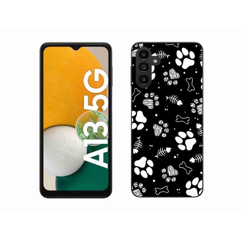 Gelový kryt mmCase na mobil Samsung Galaxy A13 5G - psí tlapky