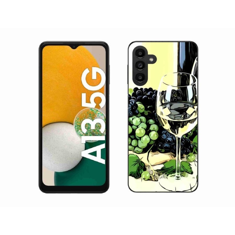 Gelový kryt mmCase na mobil Samsung Galaxy A13 5G - sklenka vína