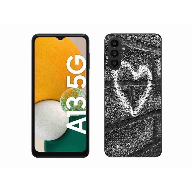 Gelový kryt mmCase na mobil Samsung Galaxy A13 5G - srdce na zdi