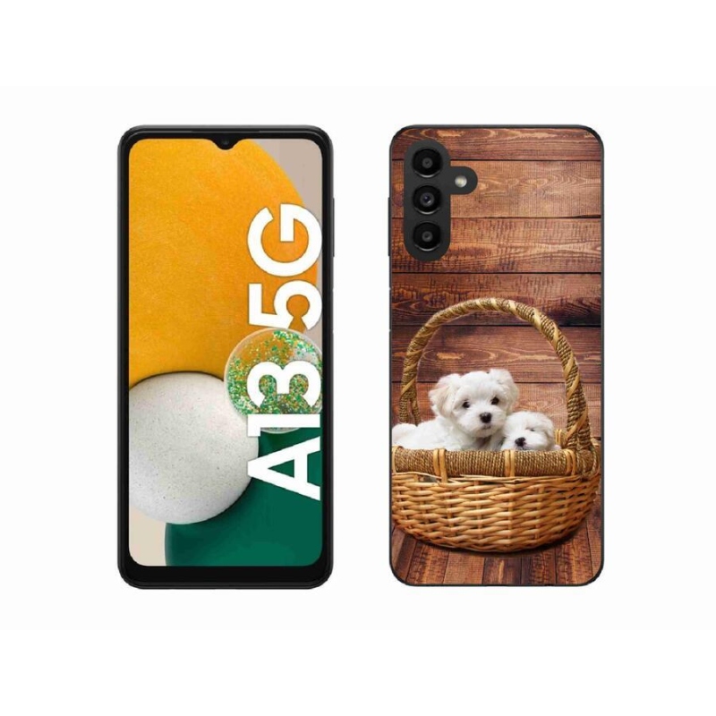 Gelový kryt mmCase na mobil Samsung Galaxy A13 5G - štěňátka