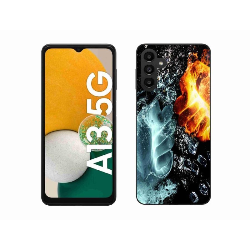 Gelový kryt mmCase na mobil Samsung Galaxy A13 5G - voda a oheň