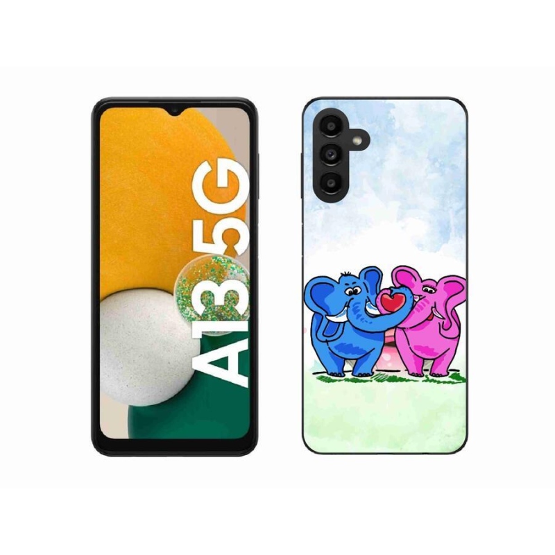 Gelový kryt mmCase na mobil Samsung Galaxy A13 5G - zamilovaní sloni