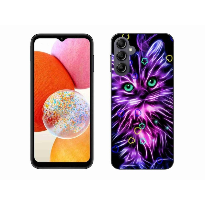Gelový kryt mmCase na mobil Samsung Galaxy A14 4G/5G - abstraktní kočka