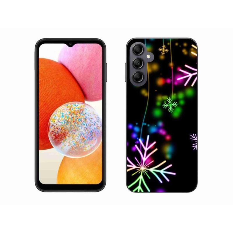 Gelový kryt mmCase na mobil Samsung Galaxy A14 4G/5G - barevné vločky