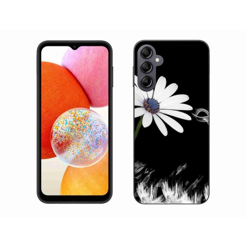 Gelový kryt mmCase na mobil Samsung Galaxy A14 4G/5G - bílá květina
