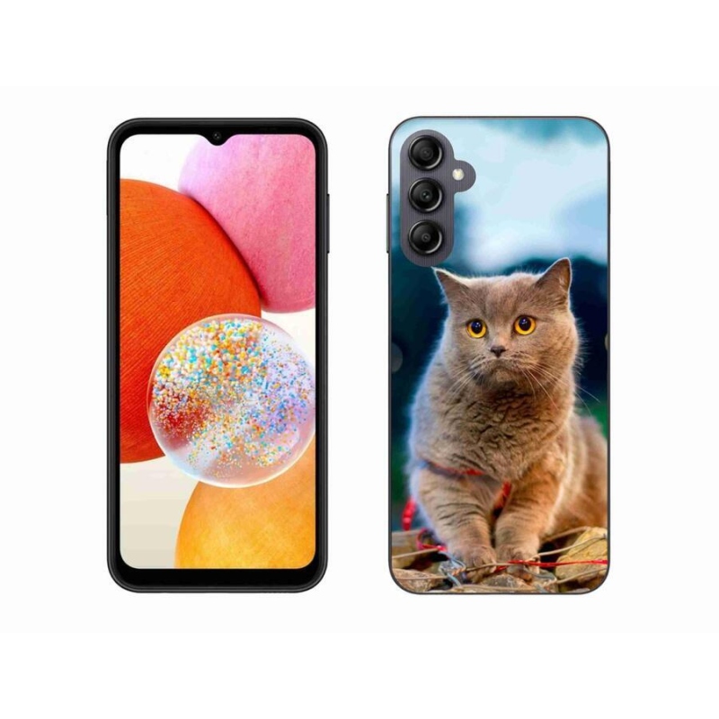 Gelový kryt mmCase na mobil Samsung Galaxy A14 4G/5G - britská modrá 2