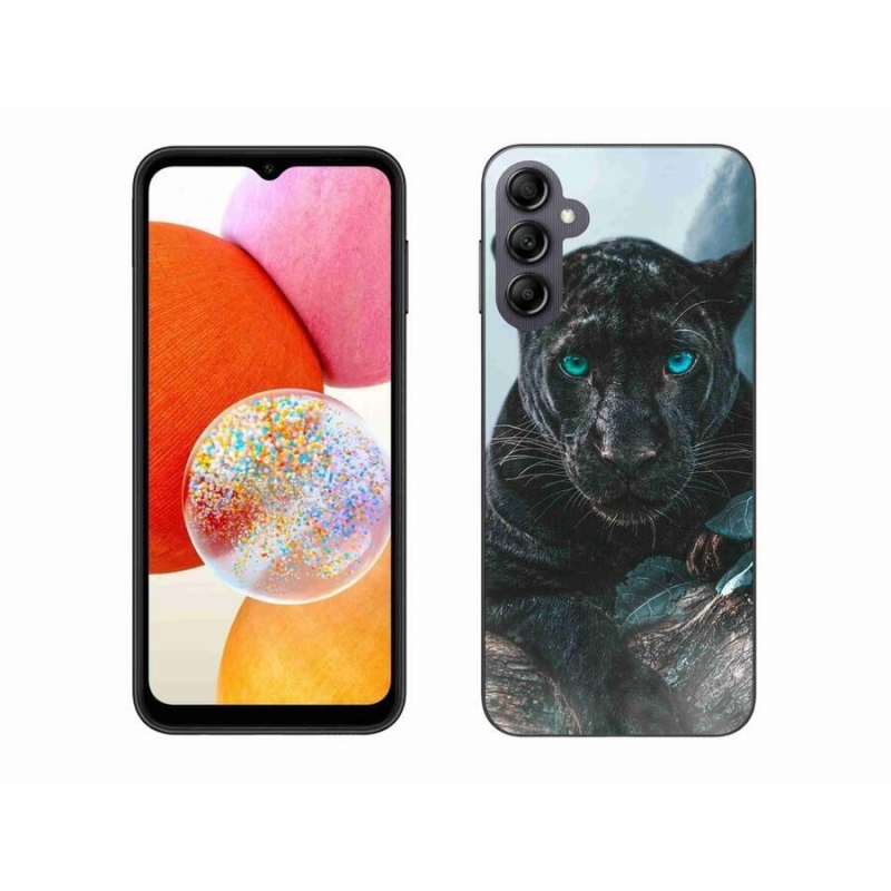 Gelový kryt mmCase na mobil Samsung Galaxy A14 4G/5G - černý panter