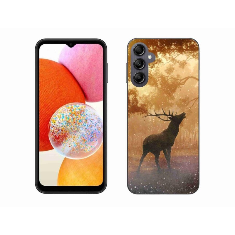 Gelový kryt mmCase na mobil Samsung Galaxy A14 4G/5G - jelen v říji