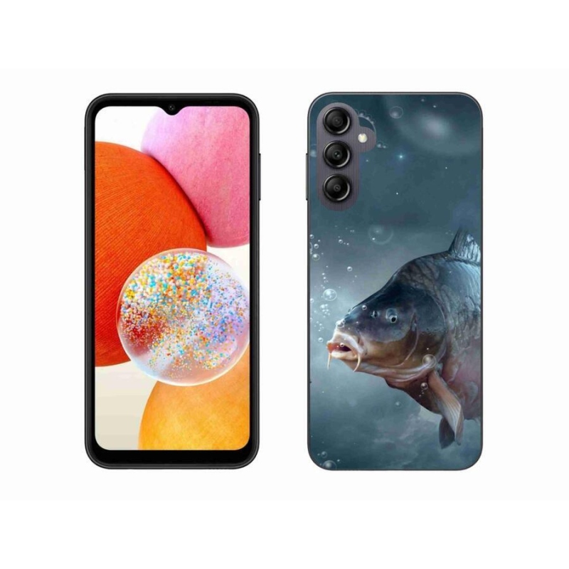 Gelový kryt mmCase na mobil Samsung Galaxy A14 4G/5G - kapr a bublinky