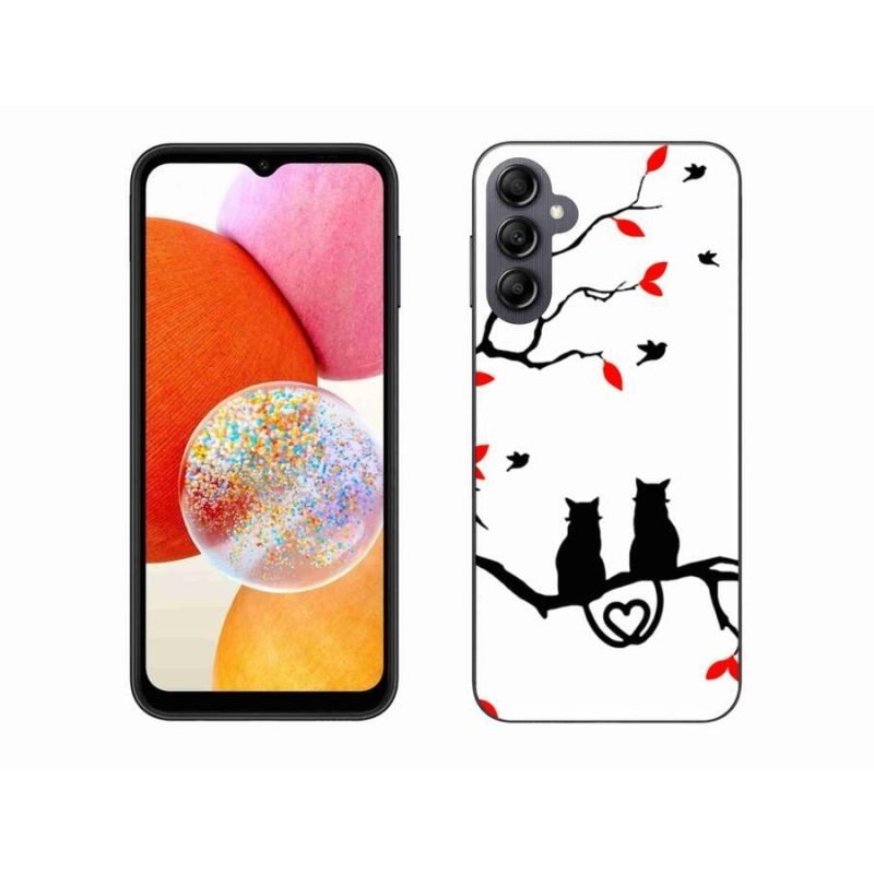 Gelový kryt mmCase na mobil Samsung Galaxy A14 4G/5G - kočičí láska