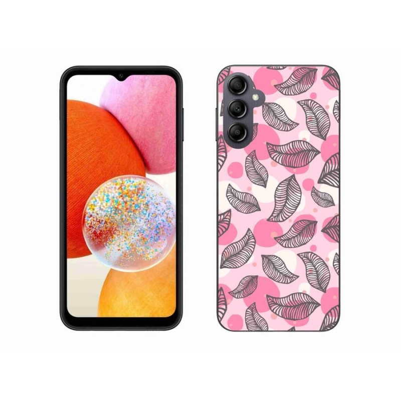 Gelový kryt mmCase na mobil Samsung Galaxy A14 4G/5G - kreslené padající listy