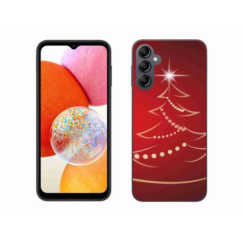 Gelový kryt mmCase na mobil Samsung Galaxy A14 4G/5G - kreslený vánoční stromek