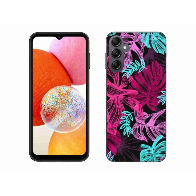 Gelový kryt mmCase na mobil Samsung Galaxy A14 4G/5G - květiny 1