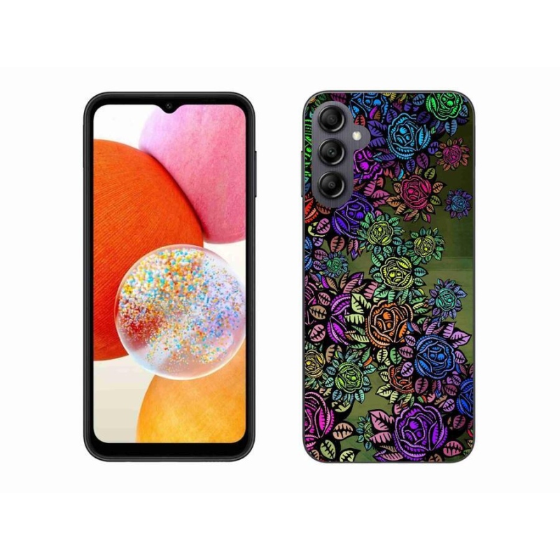 Gelový kryt mmCase na mobil Samsung Galaxy A14 4G/5G - květiny 6