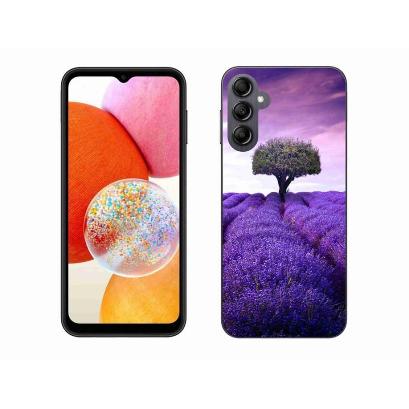 Gelový kryt mmCase na mobil Samsung Galaxy A14 4G/5G - levandulová louka