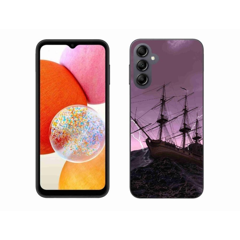 Gelový kryt mmCase na mobil Samsung Galaxy A14 4G/5G - loď v bouři
