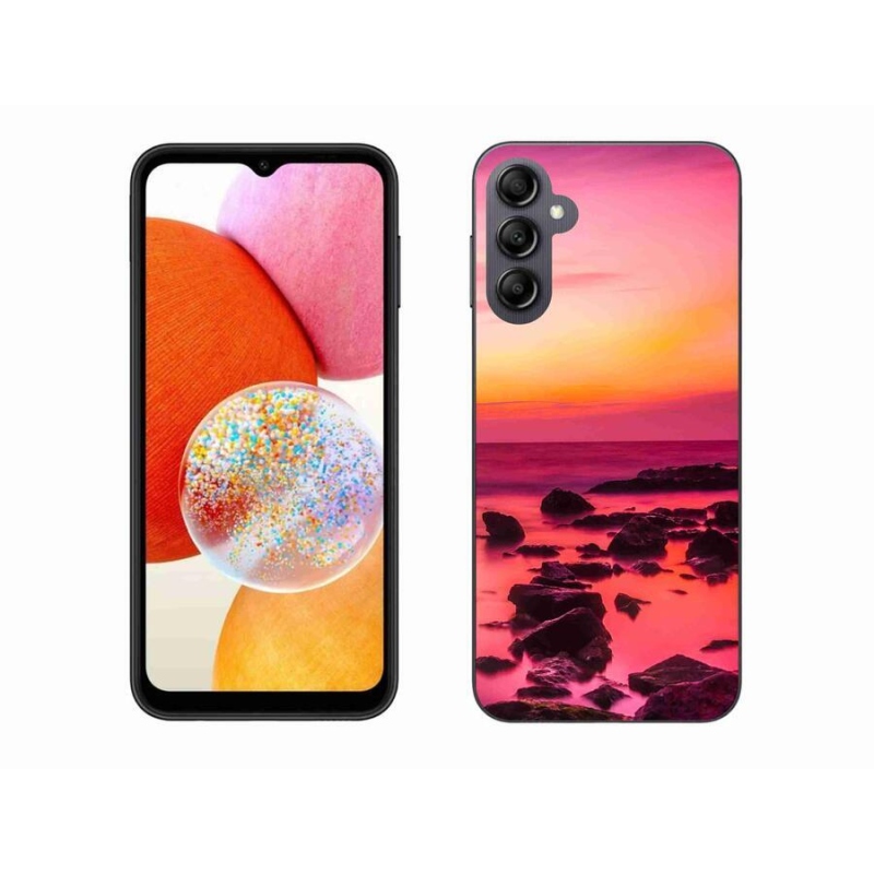 Gelový kryt mmCase na mobil Samsung Galaxy A14 4G/5G - moře a záře