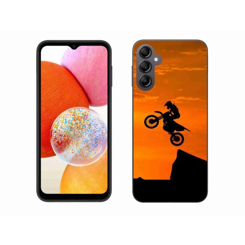 Gelový kryt mmCase na mobil Samsung Galaxy A14 4G/5G - motocross