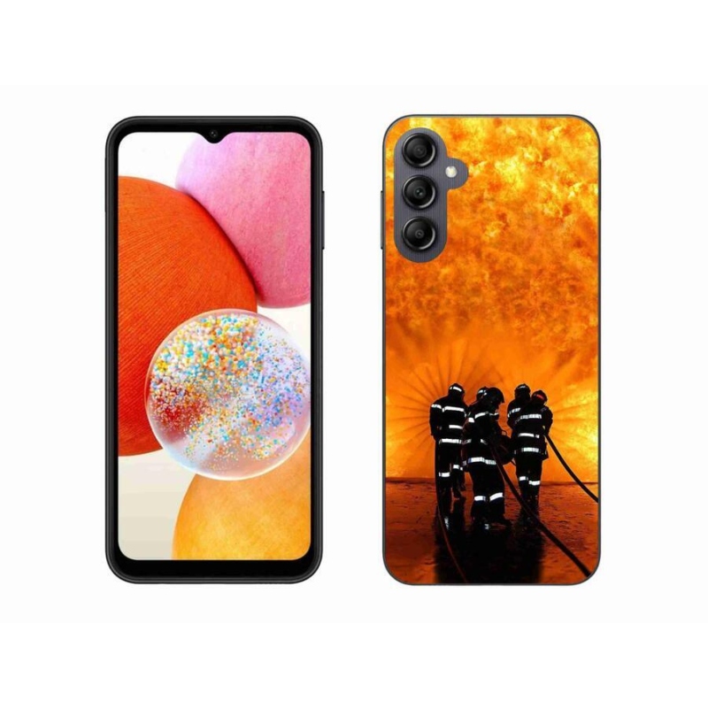 Gelový kryt mmCase na mobil Samsung Galaxy A14 4G/5G - požár