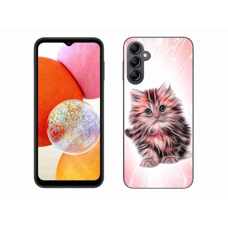 Gelový kryt mmCase na mobil Samsung Galaxy A14 4G/5G - roztomilé kotě