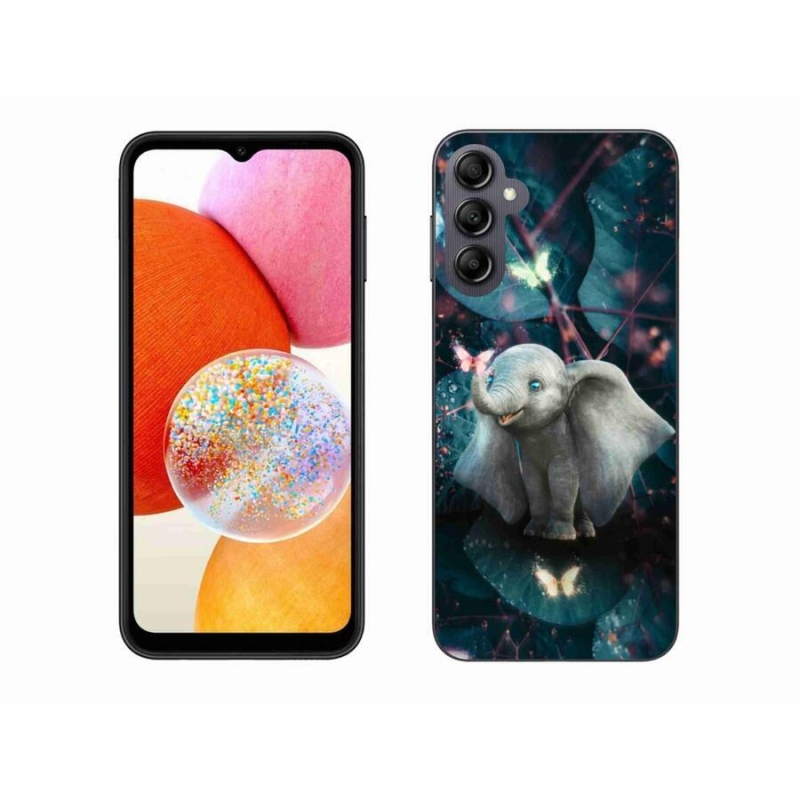 Gelový kryt mmCase na mobil Samsung Galaxy A14 4G/5G - roztomilý slon