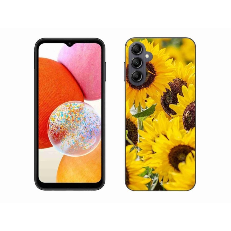 Gelový kryt mmCase na mobil Samsung Galaxy A14 4G/5G - slunečnice