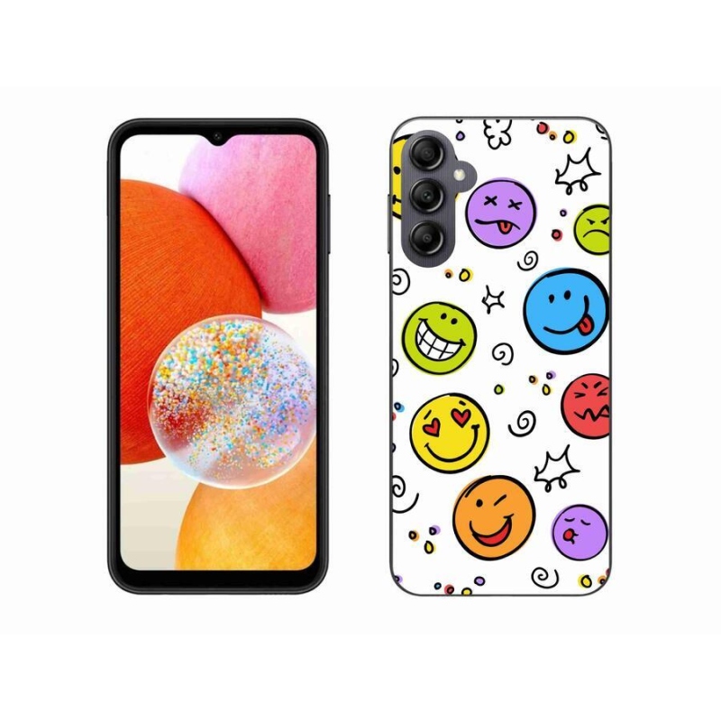 Gelový kryt mmCase na mobil Samsung Galaxy A14 4G/5G - smajlíci