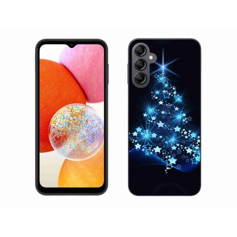 Gelový kryt mmCase na mobil Samsung Galaxy A14 4G/5G - vánoční stromek