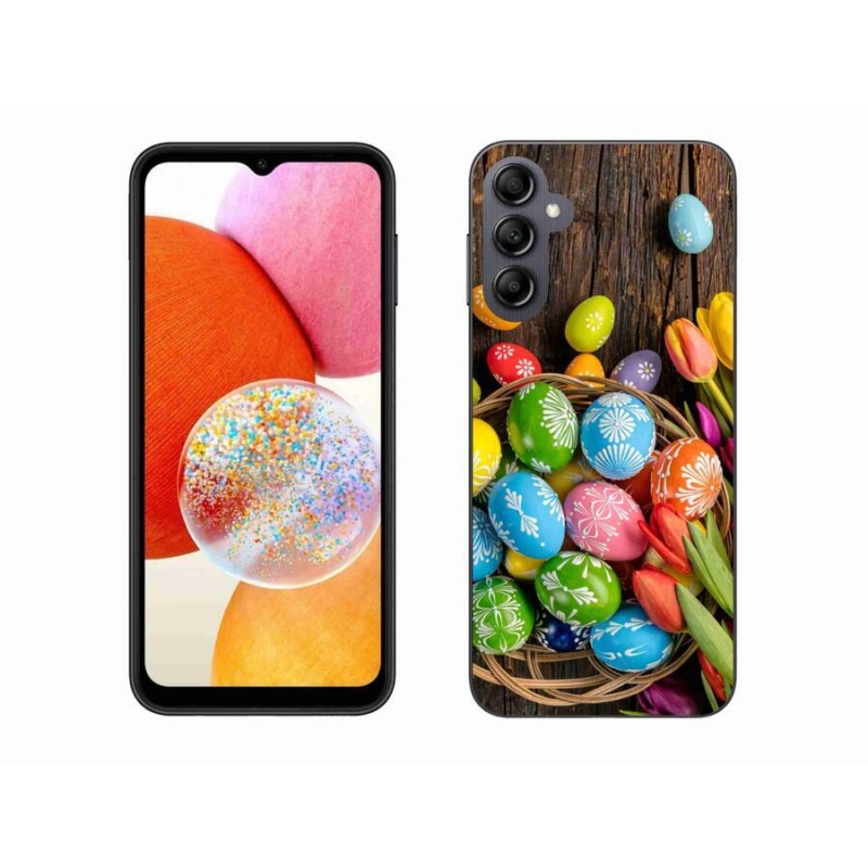 Gelový kryt mmCase na mobil Samsung Galaxy A14 4G/5G - velikonoční vajíčka