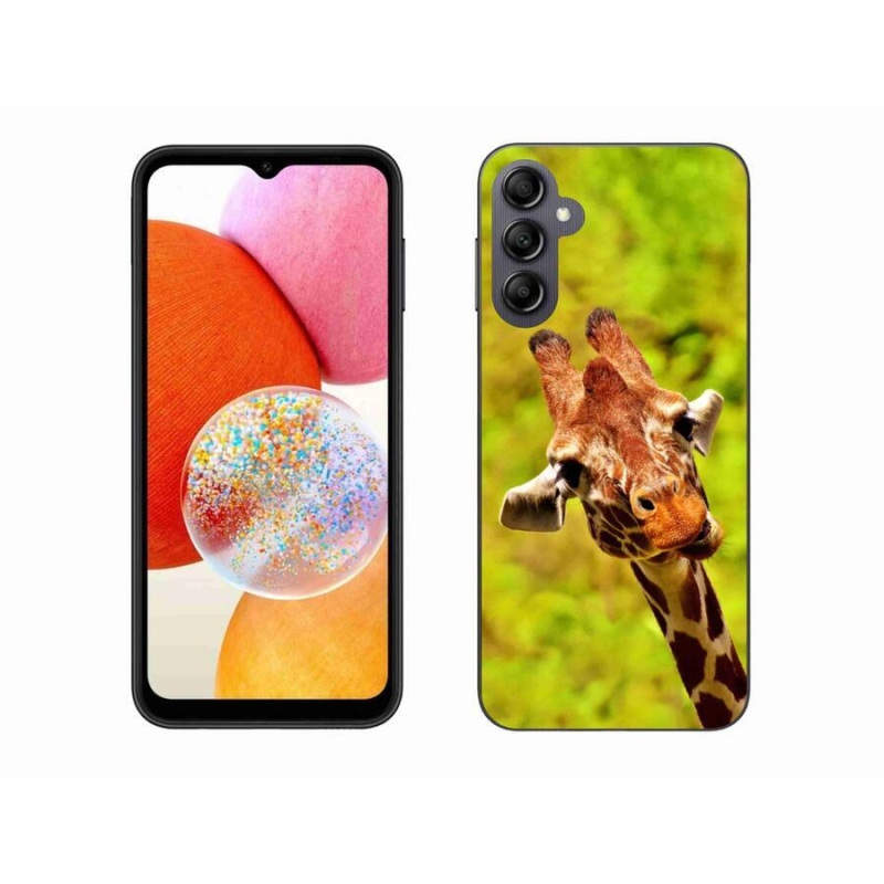 Gelový kryt mmCase na mobil Samsung Galaxy A14 4G/5G - žirafa