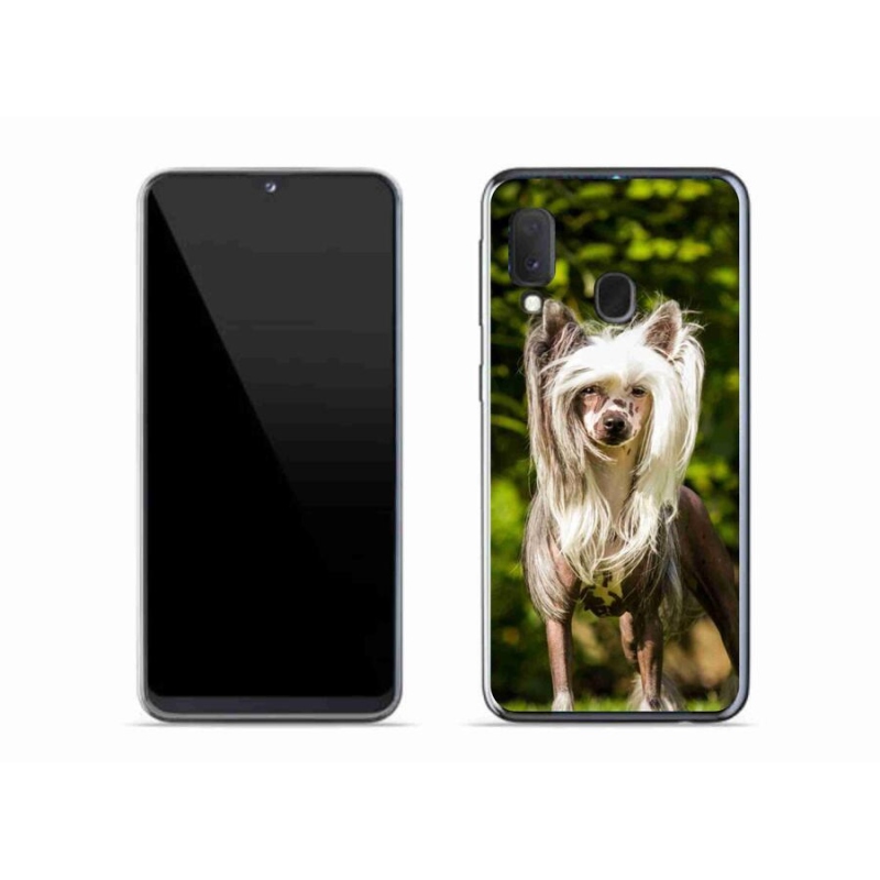 Gelový kryt mmCase na mobil Samsung Galaxy A20e - čínský chocholatý pes