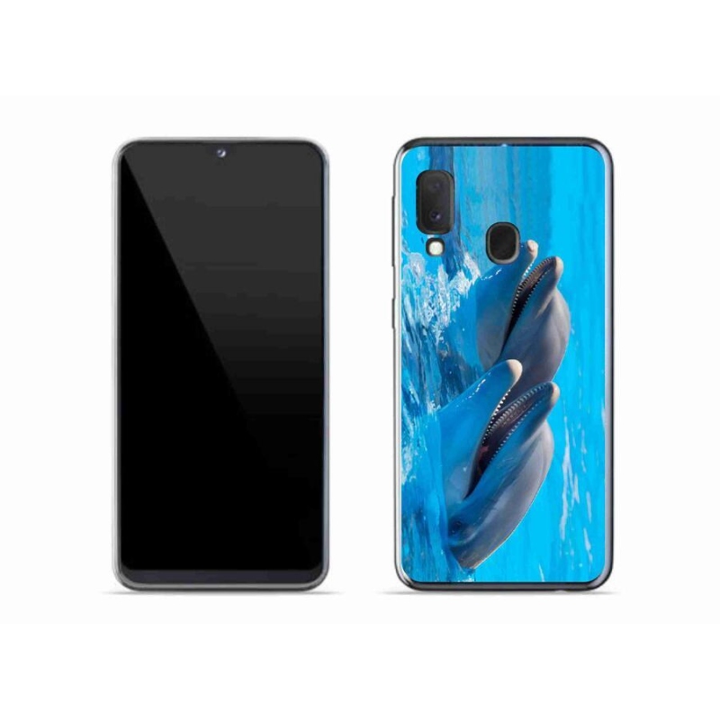 Gelový kryt mmCase na mobil Samsung Galaxy A20e - delfíni