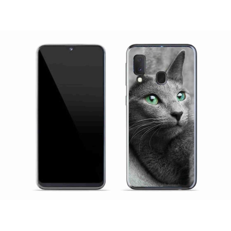 Gelový kryt mmCase na mobil Samsung Galaxy A20e - kočka 2