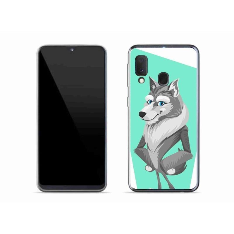 Gelový kryt mmCase na mobil Samsung Galaxy A20e - kreslený vlk