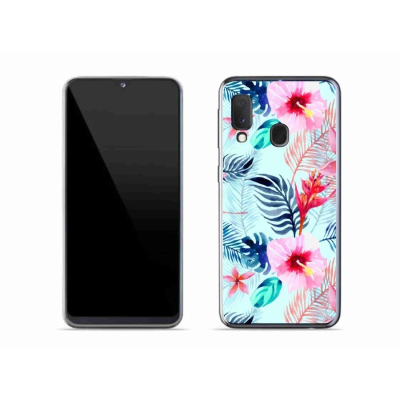 Gelový kryt mmCase na mobil Samsung Galaxy A20e - květiny