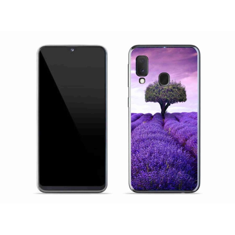 Gelový kryt mmCase na mobil Samsung Galaxy A20e - levandulová louka