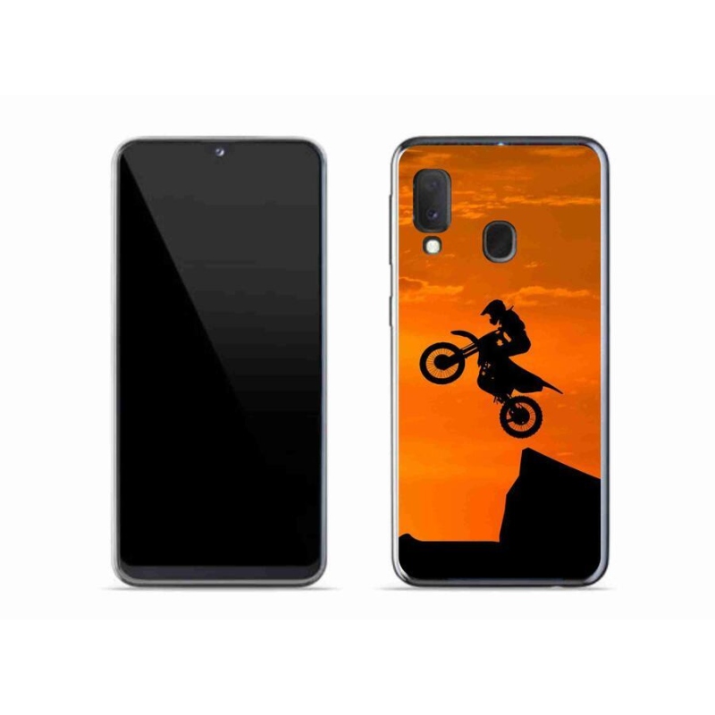 Gelový kryt mmCase na mobil Samsung Galaxy A20e - motocross