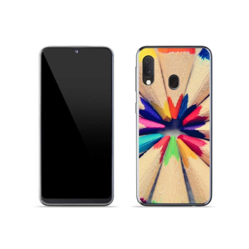 Gelový kryt mmCase na mobil Samsung Galaxy A20e - pastelky