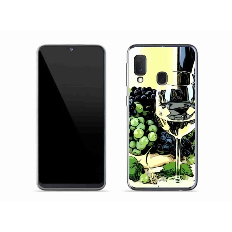 Gelový kryt mmCase na mobil Samsung Galaxy A20e - sklenka vína