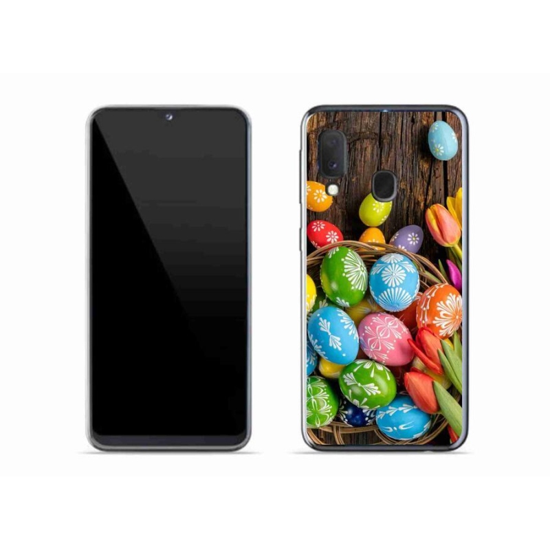 Gelový kryt mmCase na mobil Samsung Galaxy A20e - velikonoční vajíčka