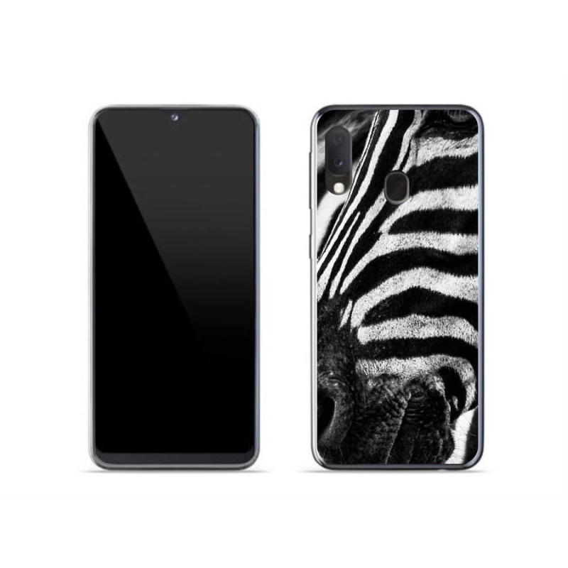 Gelový kryt mmCase na mobil Samsung Galaxy A20e - zebra
