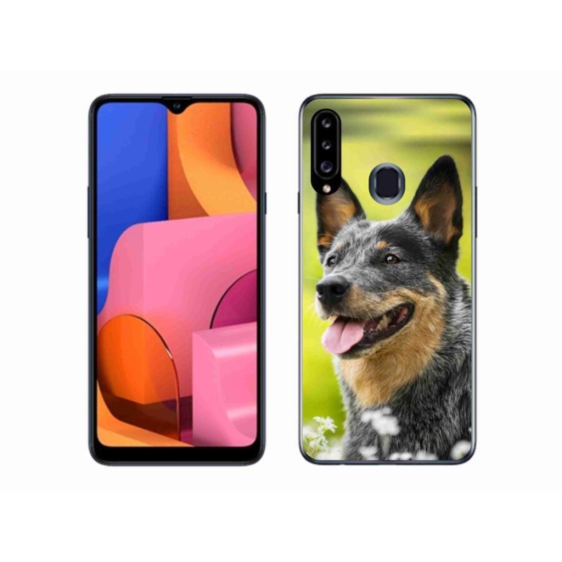 Gelový kryt mmCase na mobil Samsung Galaxy A20s - australský honácký pes