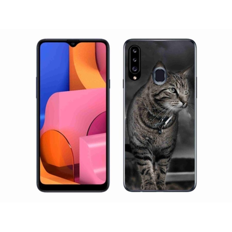Gelový kryt mmCase na mobil Samsung Galaxy A20s - kočka