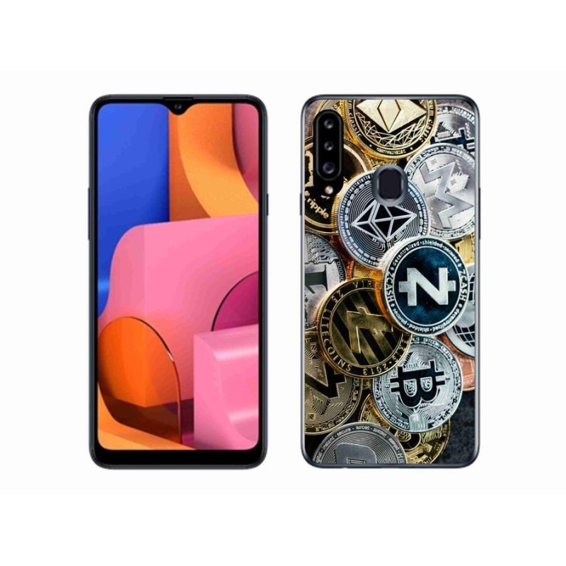 Gelový kryt mmCase na mobil Samsung Galaxy A20s - kryptoměny