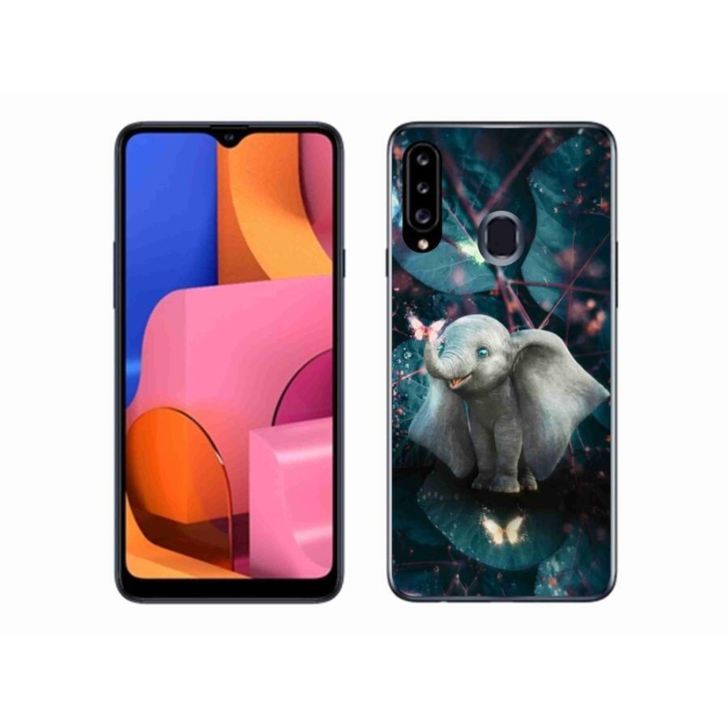 Gelový kryt mmCase na mobil Samsung Galaxy A20s - roztomilý slon