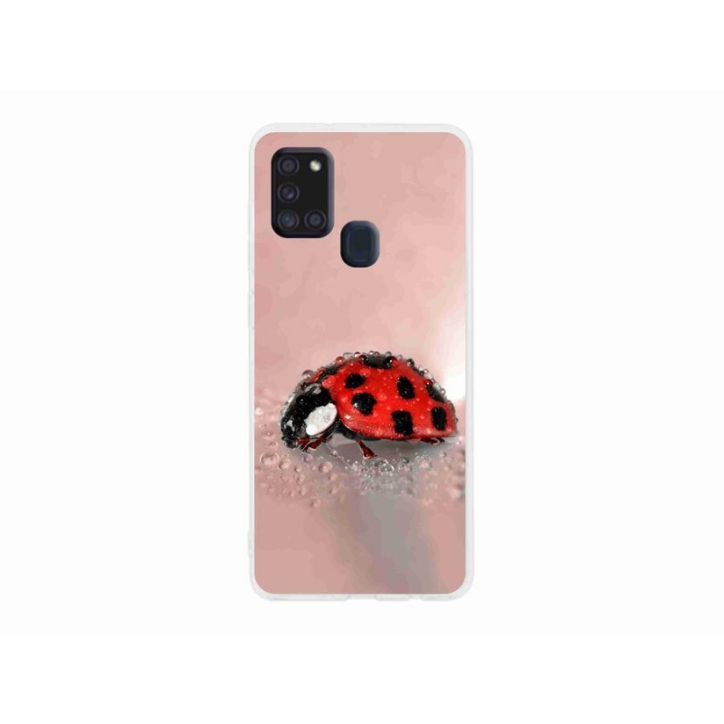 Gelový kryt mmCase na mobil Samsung Galaxy A21s - beruška