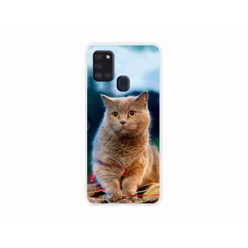 Gelový kryt mmCase na mobil Samsung Galaxy A21s - britská modrá 2