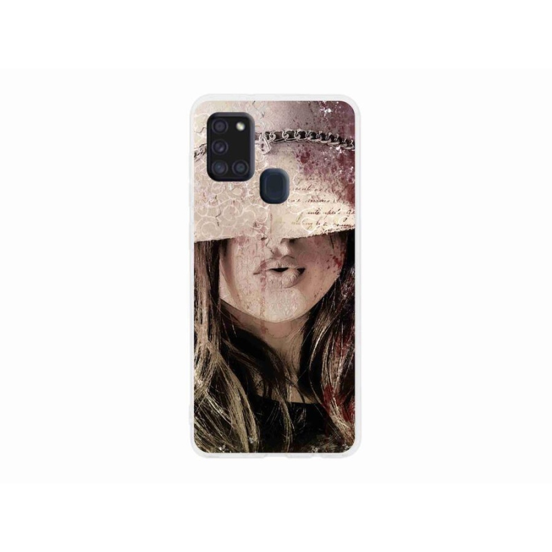 Gelový kryt mmCase na mobil Samsung Galaxy A21s - dívka